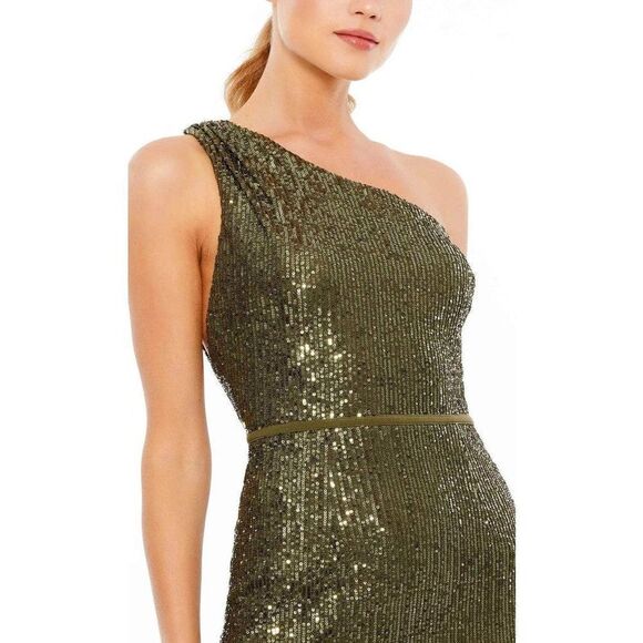 Mac Duggal One Shoulder Sequin Mini Dress - Picture 4 of 4